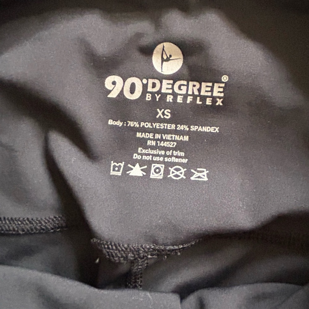 90 Degree By Reflex Black Leggings Activewear Size XS - Picture 3 of 4